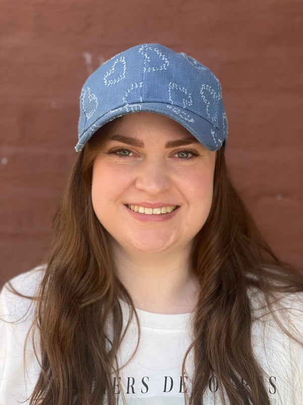 Caps Hjerte Lys Denim